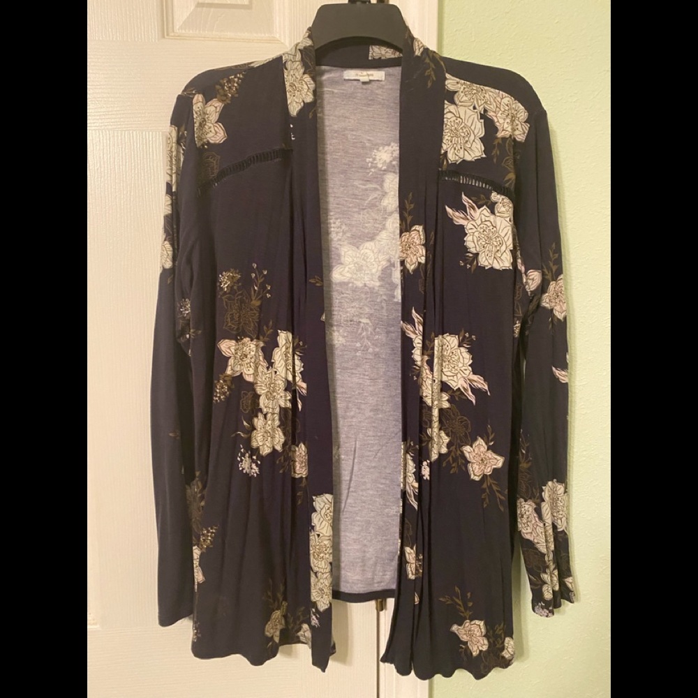 Flowered Cardigan Size:L